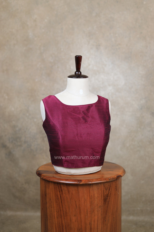 Vaigai- Majenta Blouse (Attachable Sleeves)