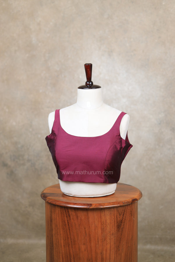 Nayan Plain- Wine Blouse
