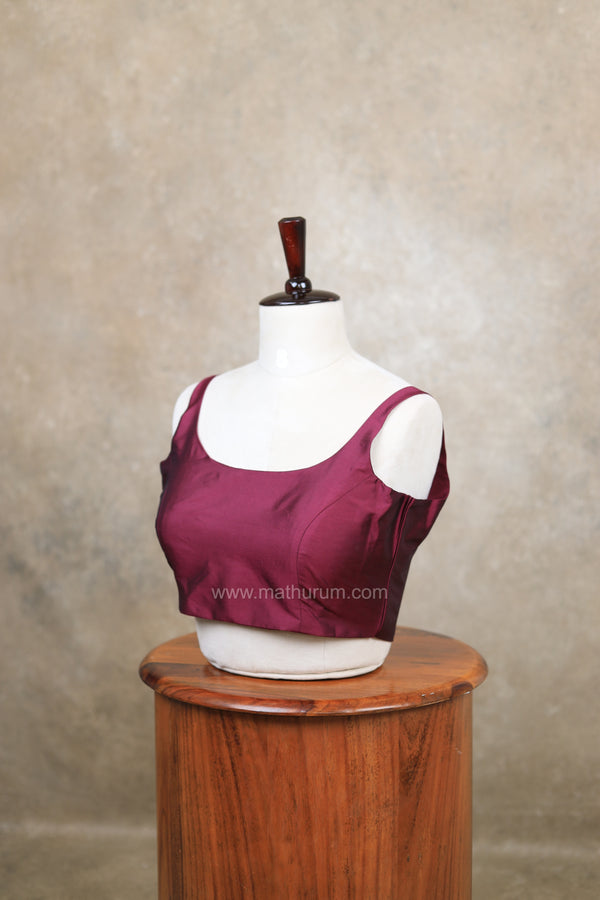 Nayan Plain- Wine Blouse