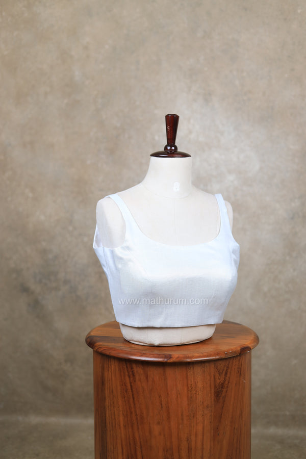 Nayan Metallic- Silver Blouse