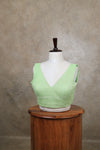 Arya- Mint Green Blouse (Attachable Sleeves)