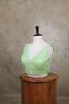 Arya- Mint Green Blouse (Attachable Sleeves)