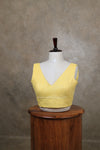 Arya- Yellow Blouse (Attachable Sleeves)