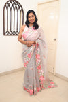 Carol- Pastel Grey Embroidery Saree