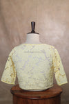 Rosette-Butter Yellow Blouse (Elbow Sleeve)