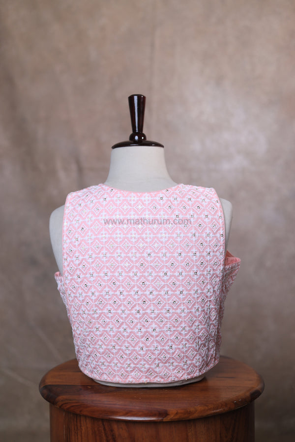 Petals-Baby Pink Blouse (Sleeveless)