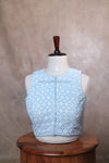 Petals- Ice Blue Blouse (Sleeveless)