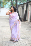 Pearl- Lilac Embroidery Saree