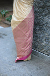 Vriksha- Cream Semi Soft Silk Saree