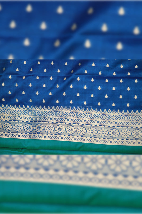 Vriksha- Peacock Green Semi Soft Silk Saree