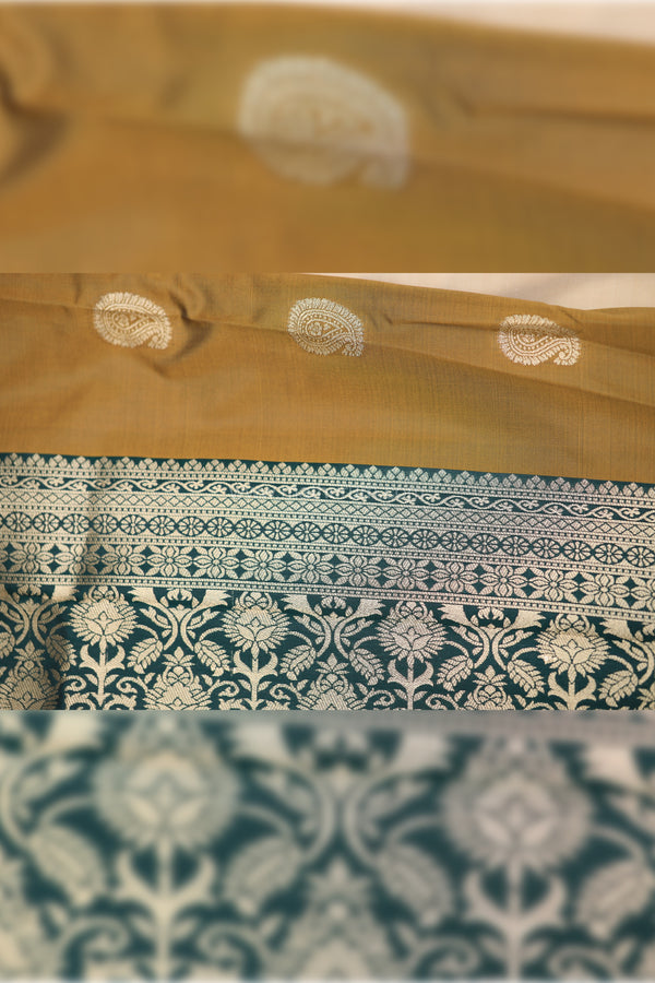 Vriksha- Mehandi Green Semi Soft Silk Saree