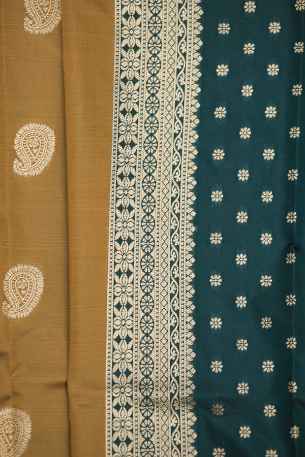 Vriksha- Mehandi Green Semi Soft Silk Saree