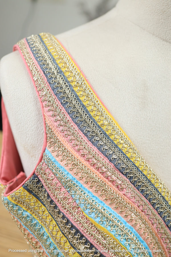 Lacy- Multi coloured Blouse (Sleeveless)