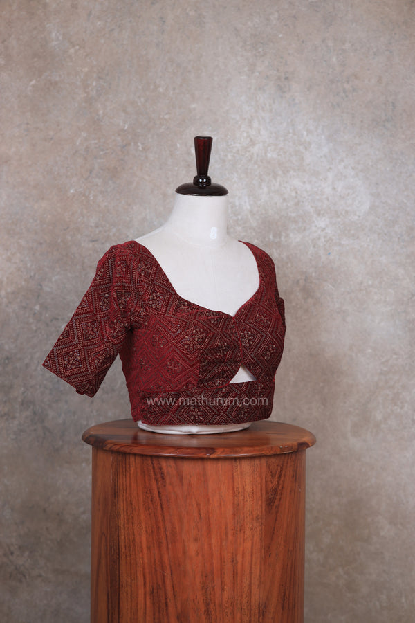 Pashmina- Maroon Blouse