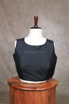 Vaigai- Black blouse 2.0 (Attachable Sleeves)