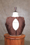 Vaigai- Brown blouse 2.0 (Attachable Sleeves)