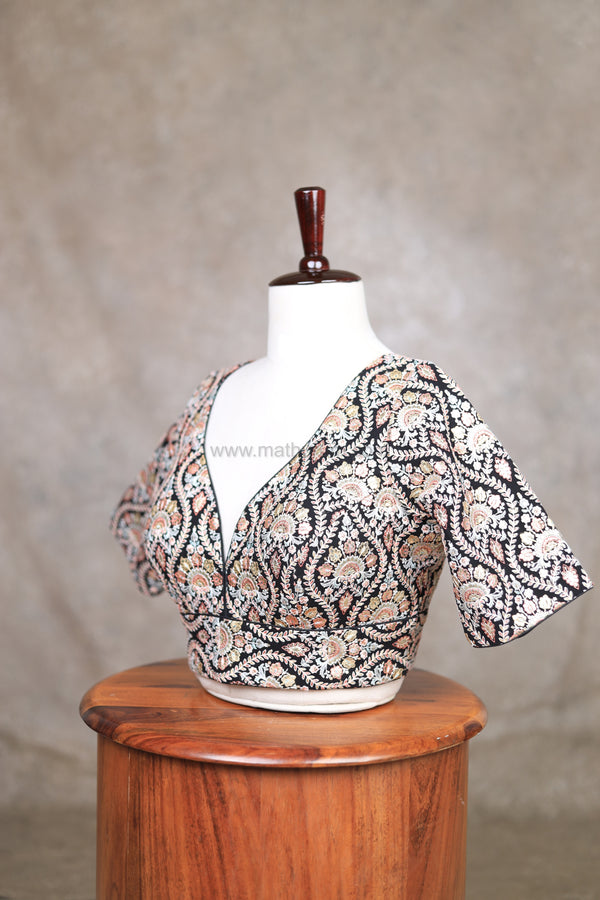 Masthani- Black Elbow Sleeve Blouse