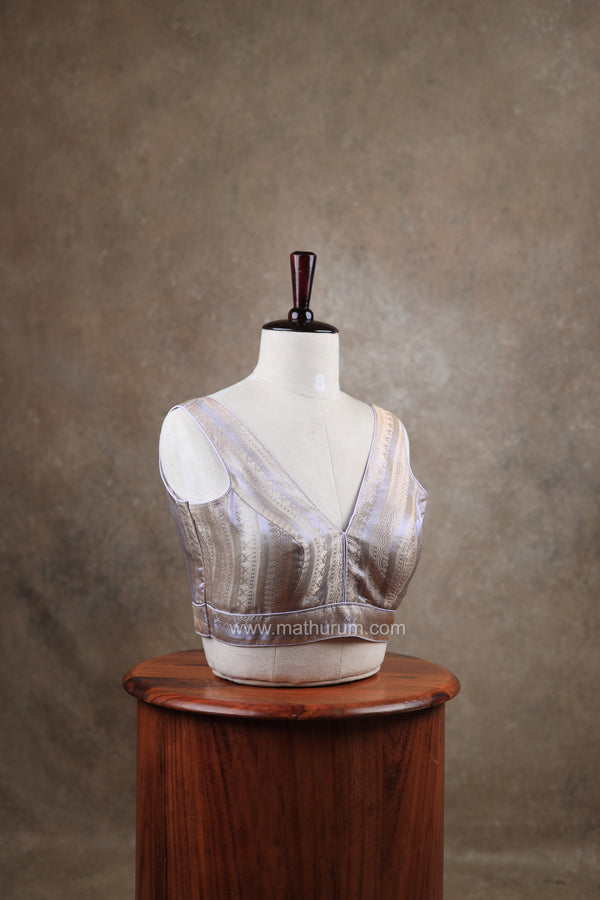 Megalai- Lilac Blouse (Attachable Sleeves)