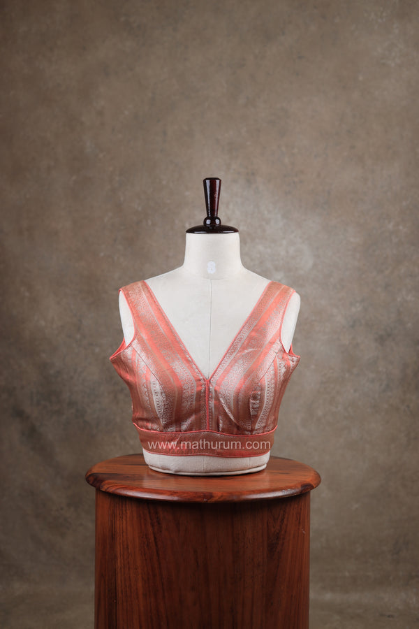 Megalai- Coral Blouse (Attachable Sleeves)