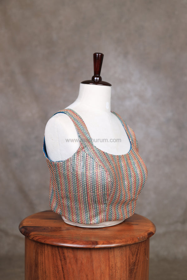 Aura- Blue Blouse (Sleeveless)