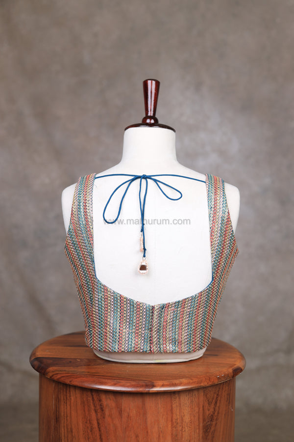 Aura- Blue Blouse (Sleeveless)