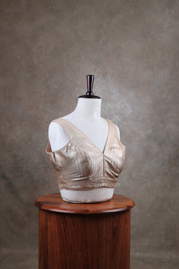 Megalai- Rose Gold Blouse (Attachable Sleeves)