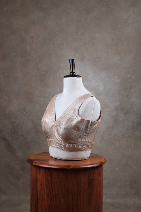 Megalai- Rose Gold Blouse (Attachable Sleeves)