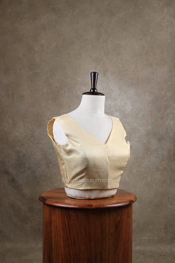 Taal- Light Gold Blouse (Attachable Sleeves)