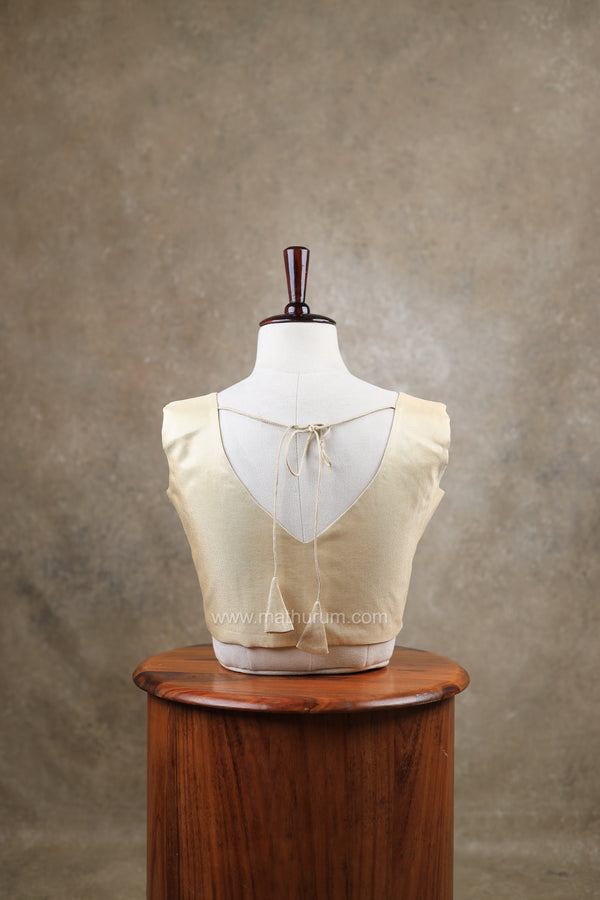 Taal- Light Gold Blouse (Attachable Sleeves)