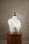 Taal- Cream Gold Blouse (Attachable Sleeves)