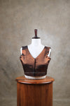 Taal- Black & Copper Blouse (Attachable Sleeves)