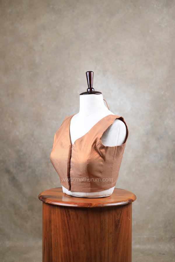 Taal- Copper Blouse (Attachable Sleeves)