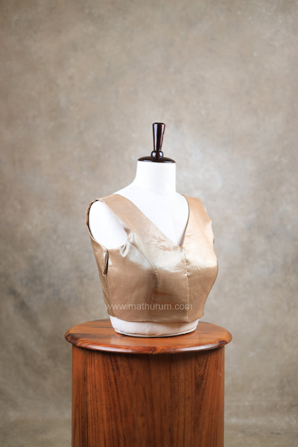 Taal-Antique Gold Blouse (Attachable Sleeves)