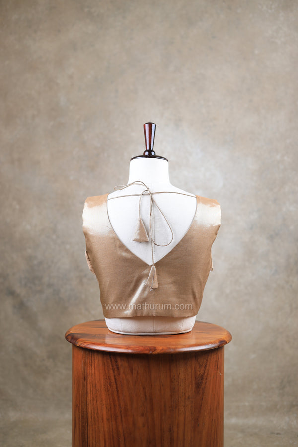 Taal-Antique Gold Blouse (Attachable Sleeves)