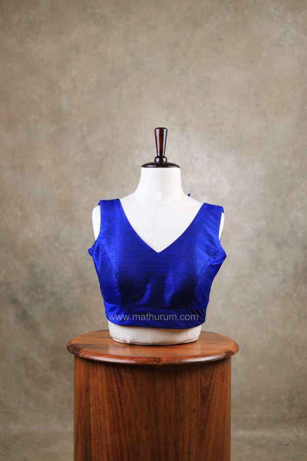 Rangeela- Royal Blue Blouse (Attachable Sleeves)