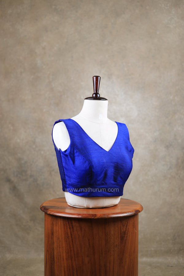 Rangeela- Royal Blue Blouse (Attachable Sleeves)