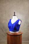 Rangeela- Royal Blue Blouse (Attachable Sleeves)
