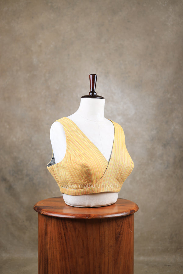 Twice as Nice- Yellow/Grey Blouse