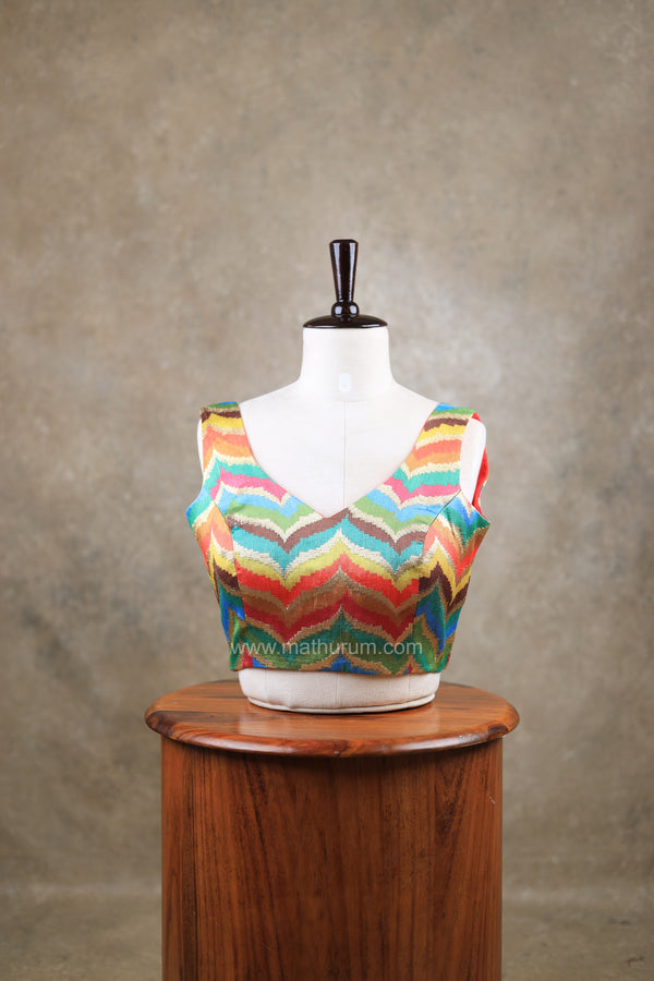 Varna- Multicolour Blouse (Attachable Sleeves)