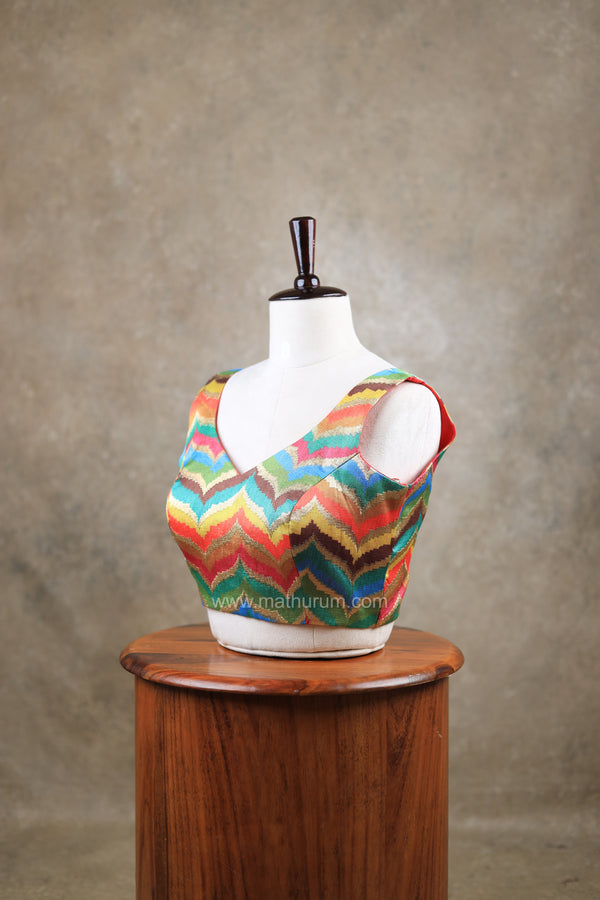 Varna- Multicolour Blouse (Attachable Sleeves)