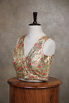 Veena- Gold Blouse (Attachable Sleeves)