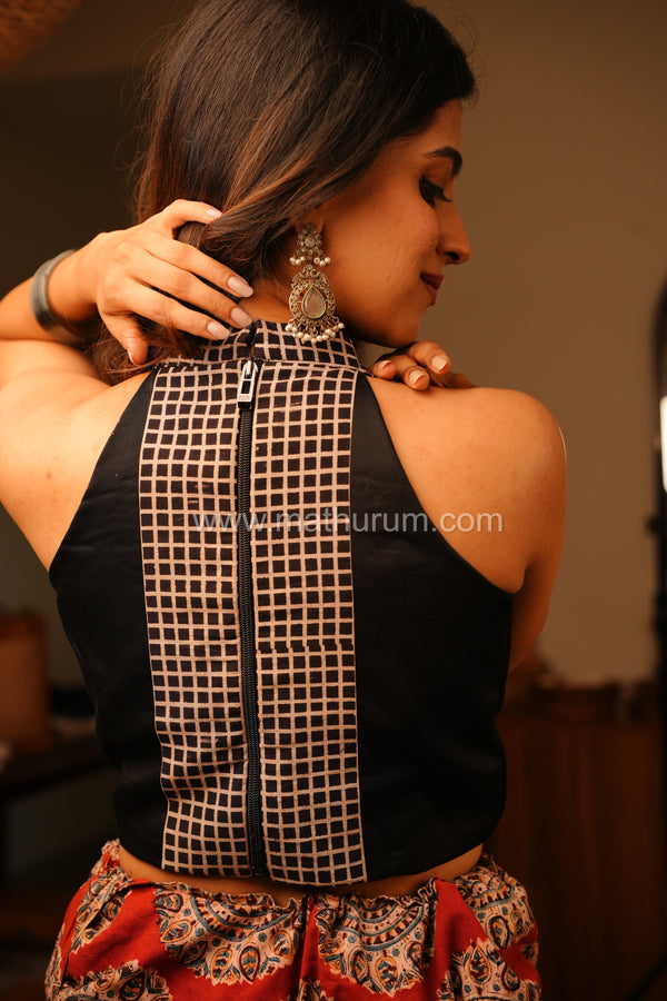 Zippie- Black Blouse