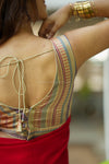 Tharigai- Gold Blouse (Attachable Sleeves)