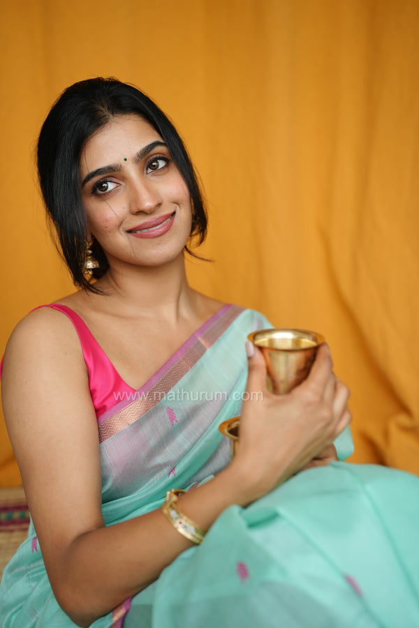 Nayan Plain- Rani Pink Blouse