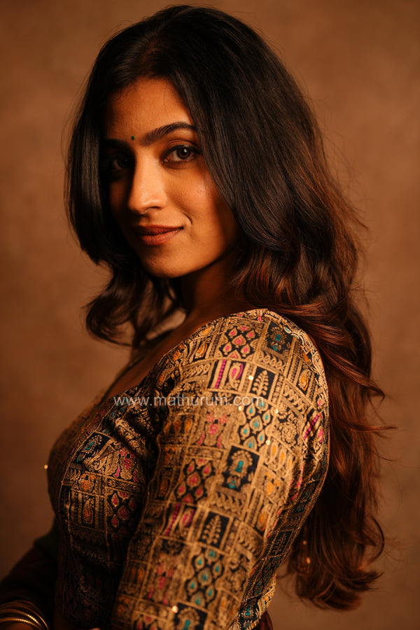 Manjari- Navy Blue Blouse