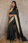 Maya Semi-Silk Gold Checks Saree