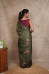 Aurora - Green (Premium Synthetic) Saree