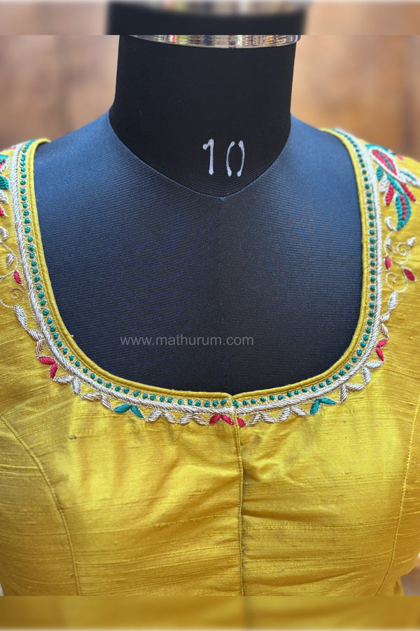 Svarnima- Mustard Zardosi Blouse