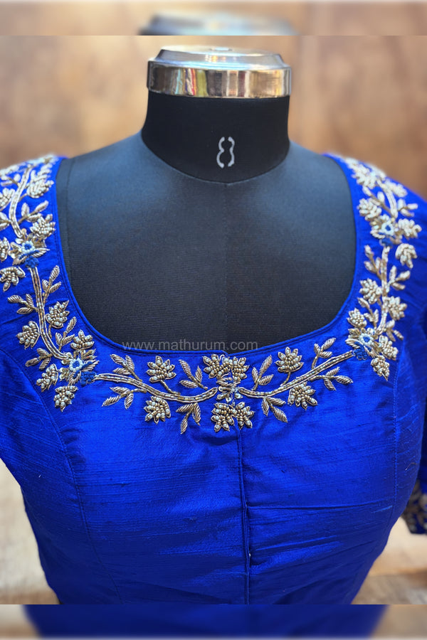RUHI- Royal Blue Zardosi Blouse