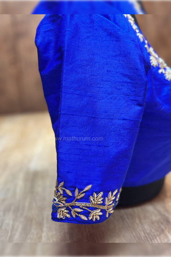 RUHI- Royal Blue Zardosi Blouse